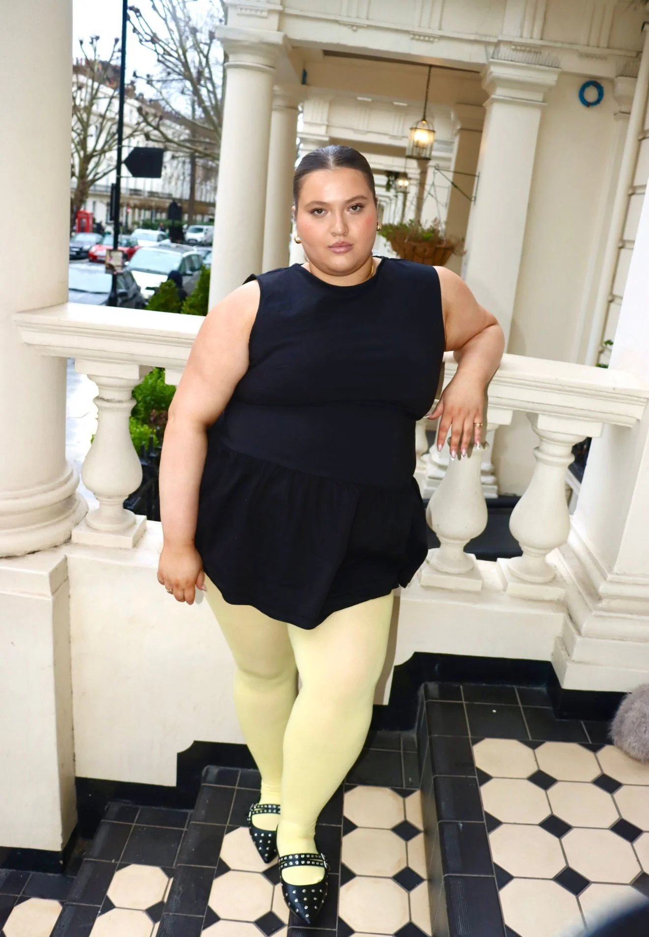 Super Opaque 120 Den Tights - Butter - Image 4