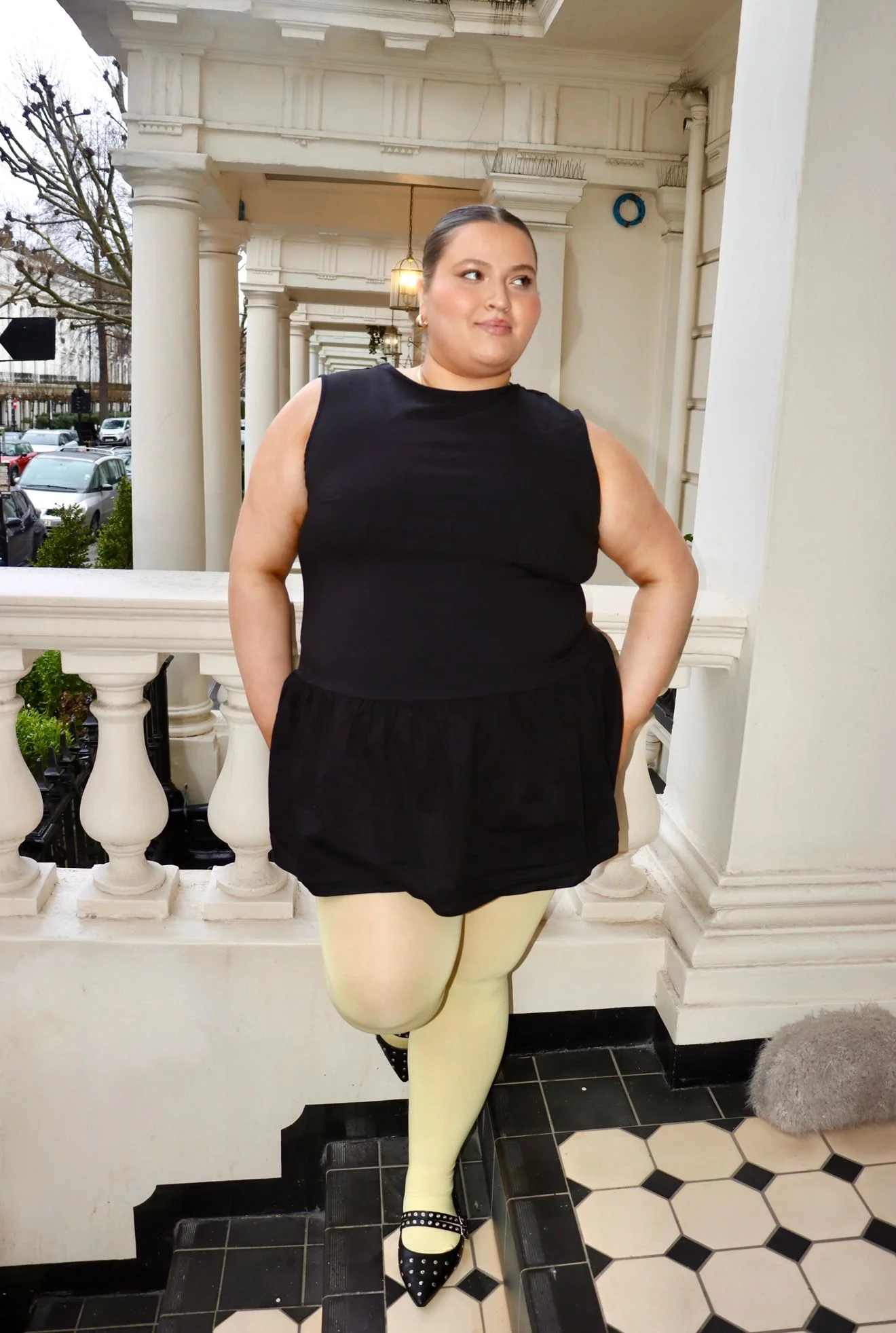 Super Opaque 120 Den Tights - Butter - Image 9