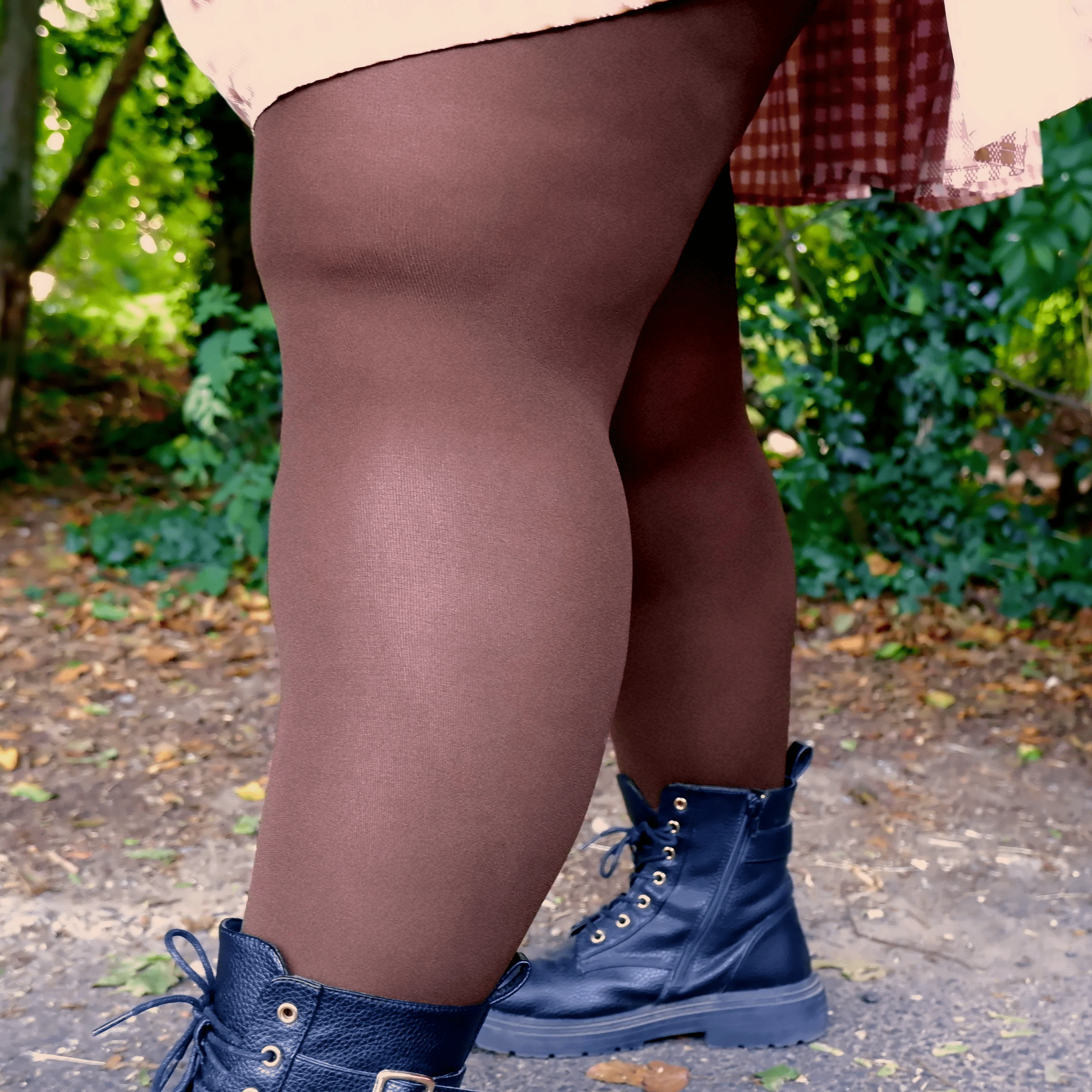 Super Opaque 120 Den Tights - Hot Chocolate - Image 5