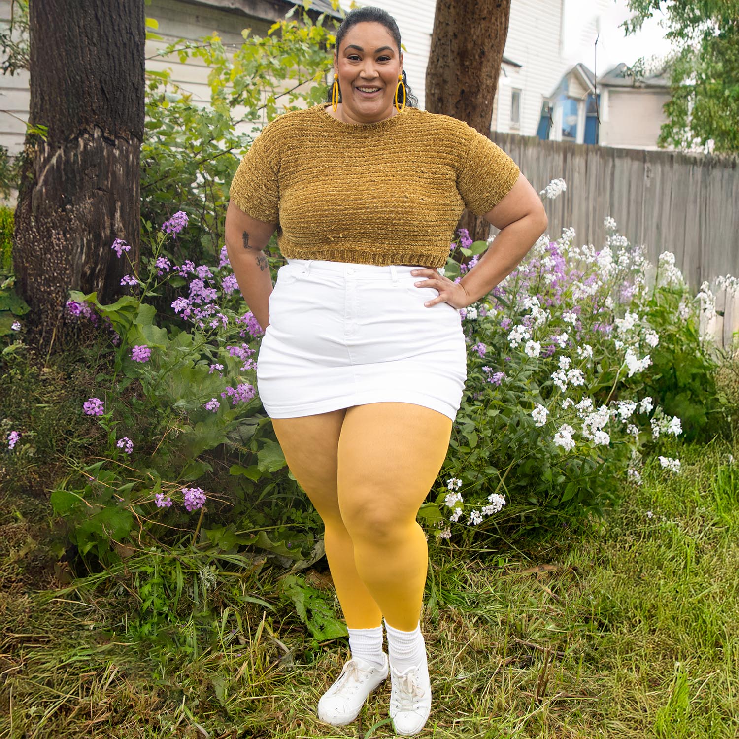 Semi-Opaque 50 Den Tights - Mimosa - Image 15