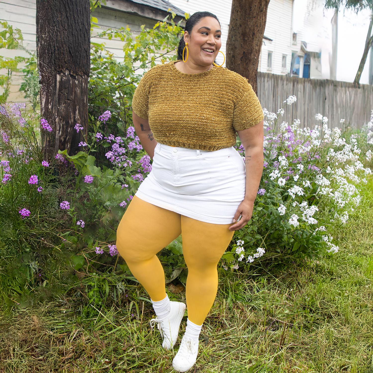 Semi-Opaque 50 Den Tights - Mimosa - Image 3