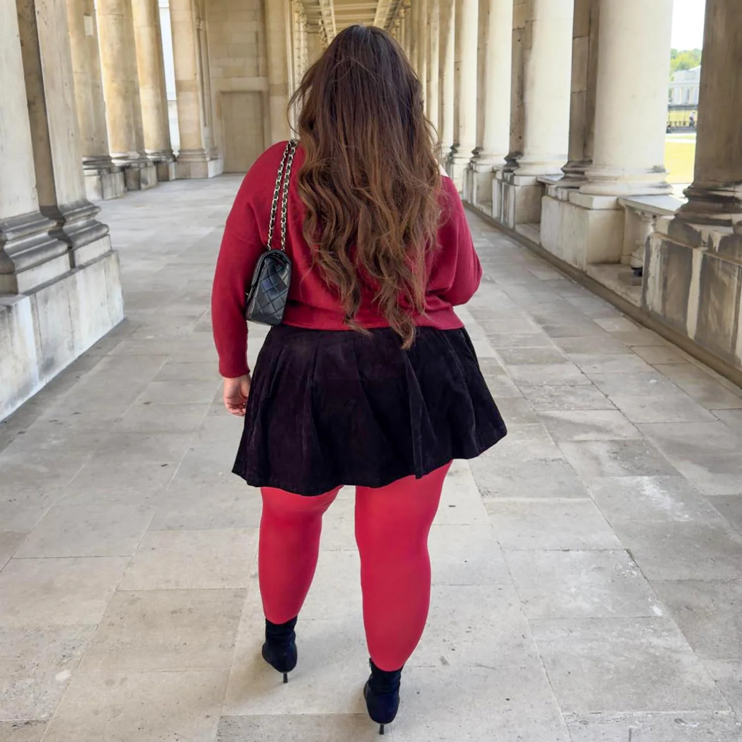 Opaque 80 Den Castor Oil Tights - Blood Red - Image 7