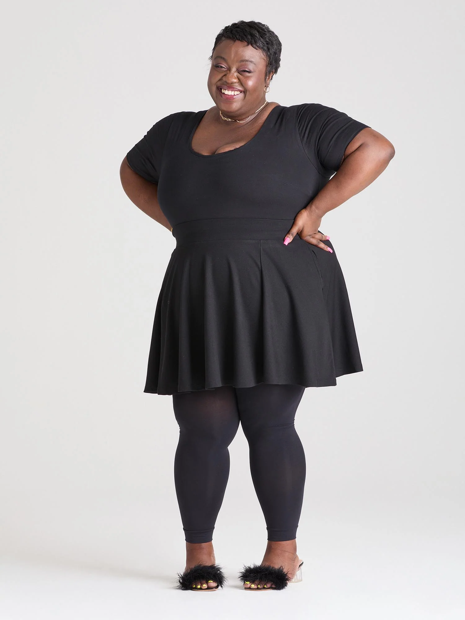 Footless Tights - Black - Image 6