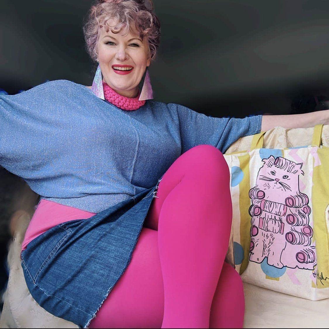 Opaque 80 Den Tights - Raspberry Pie - Image 3