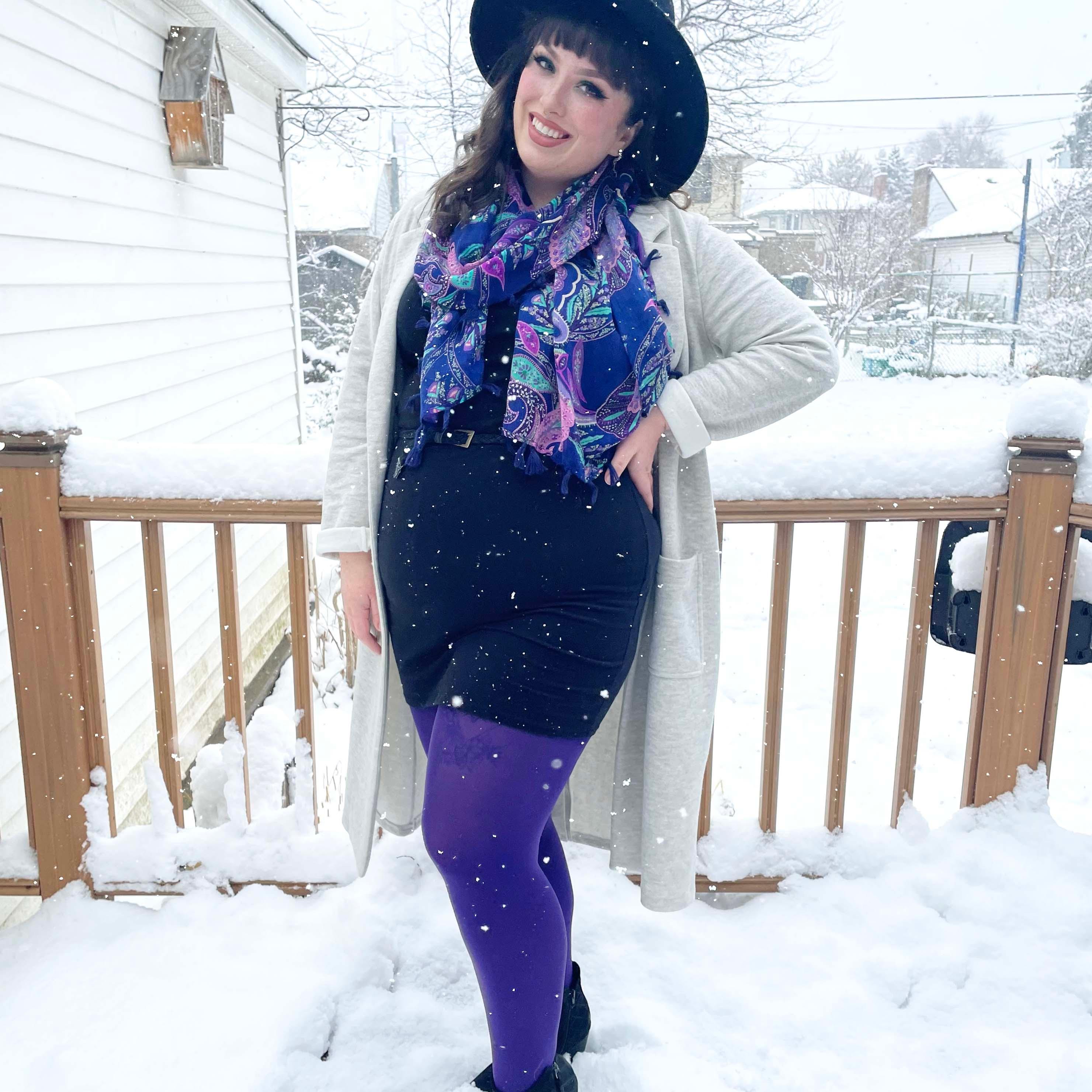Opaque 80 Den Tights - Suffragette Purple - Image 3
