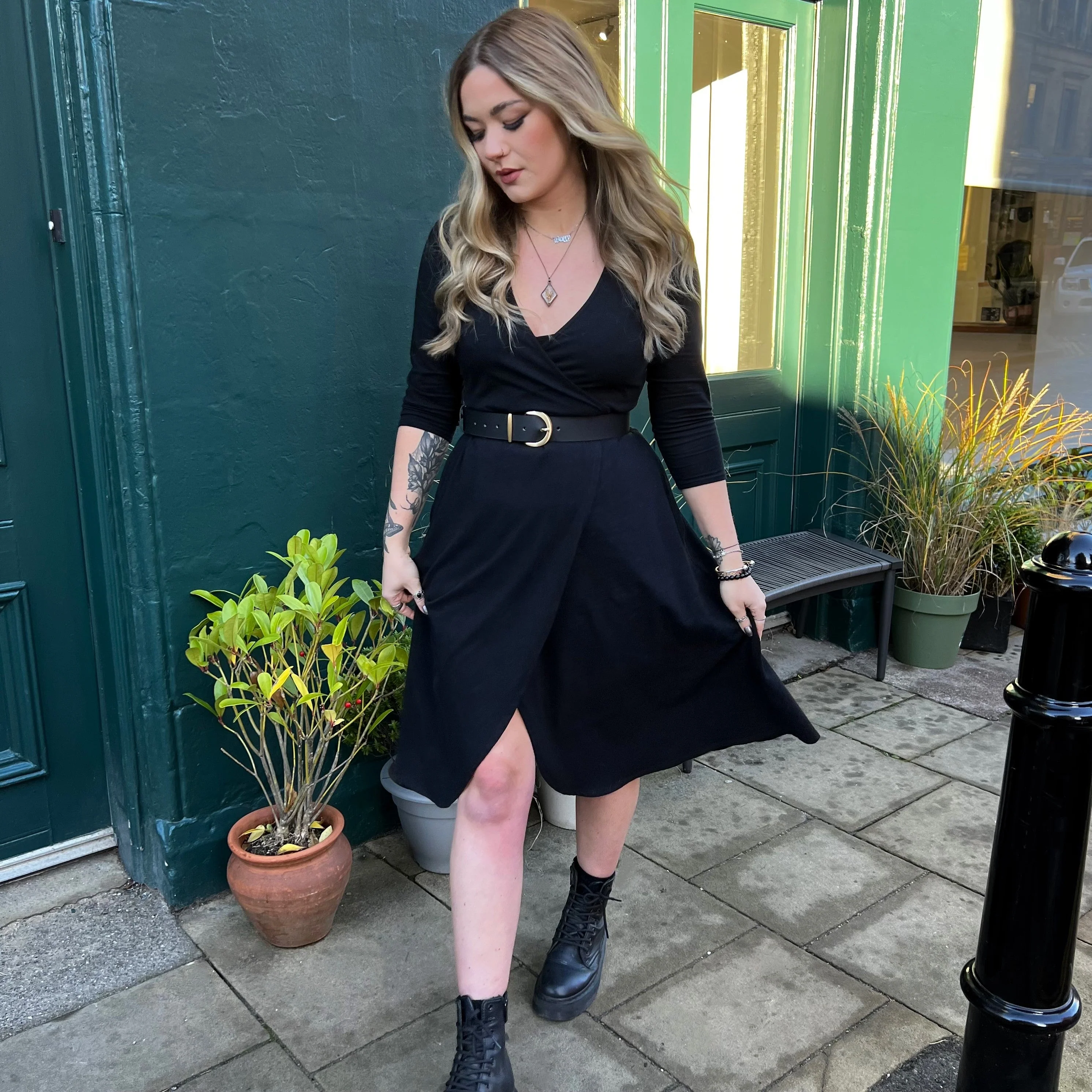 Vegan Leather Waist Belt - Gold - Image 17