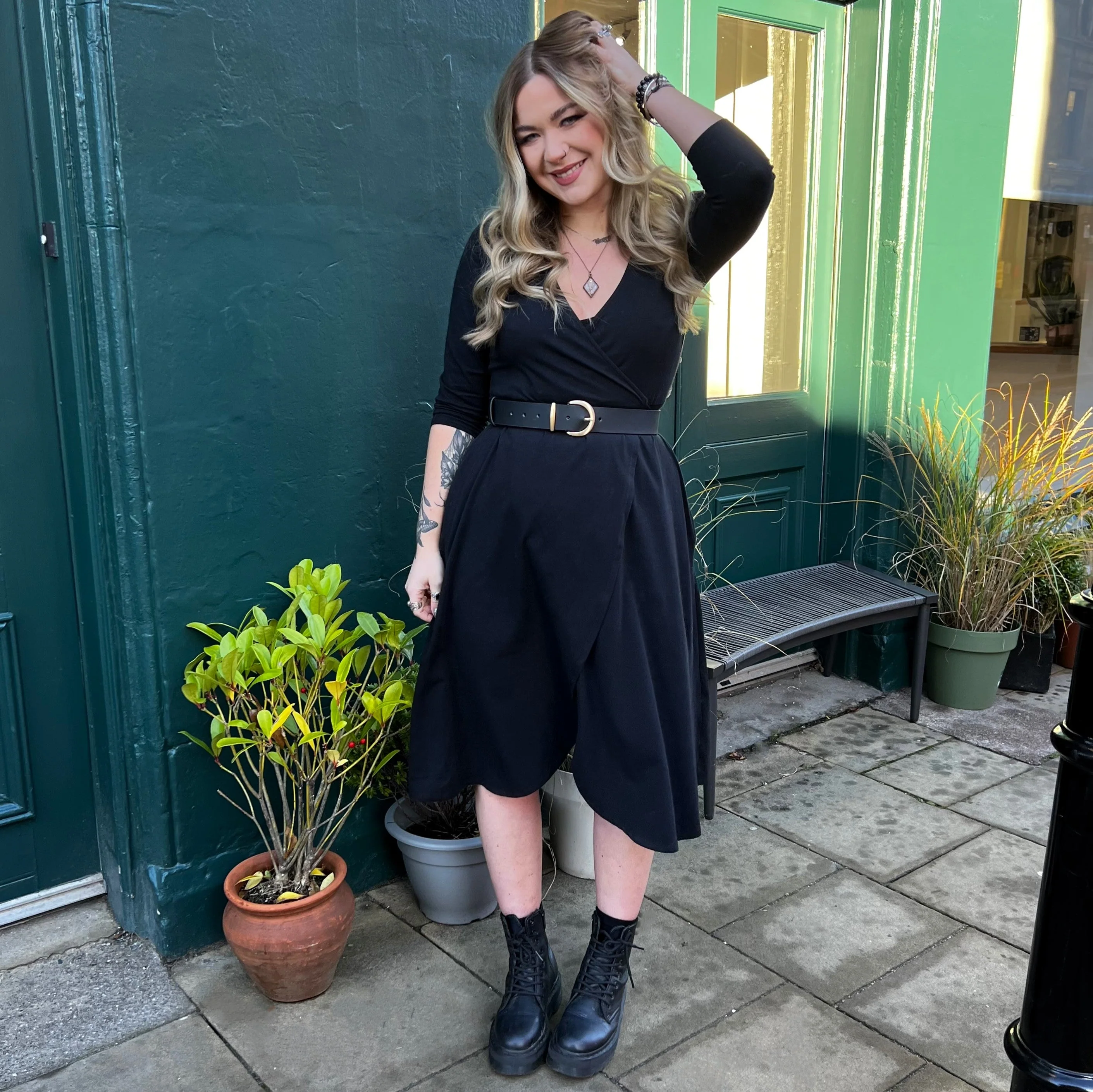 Vegan Leather Waist Belt - Gold - Image 19