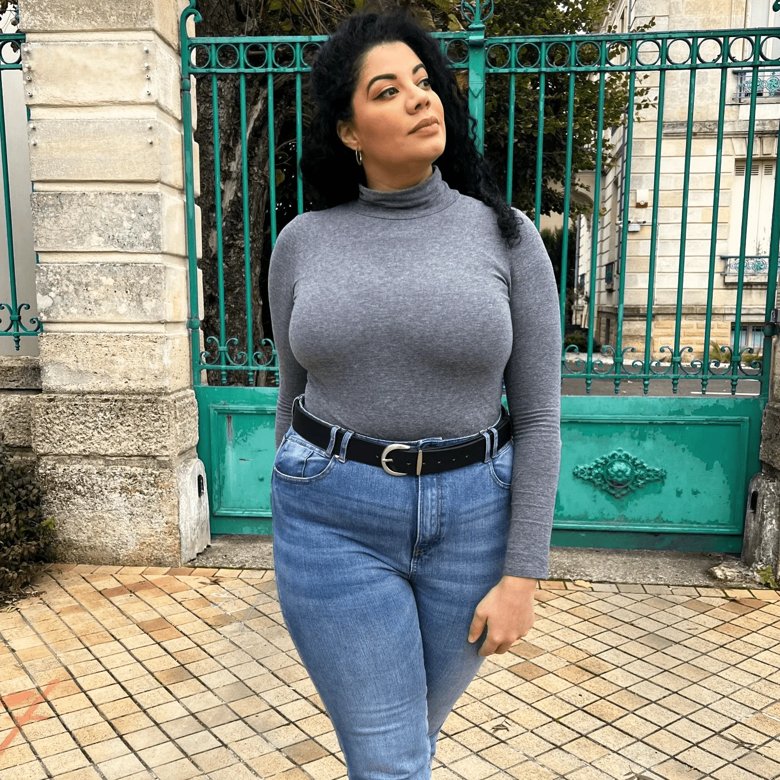 Vegan Leather Waist Belt - Silver - Image 6