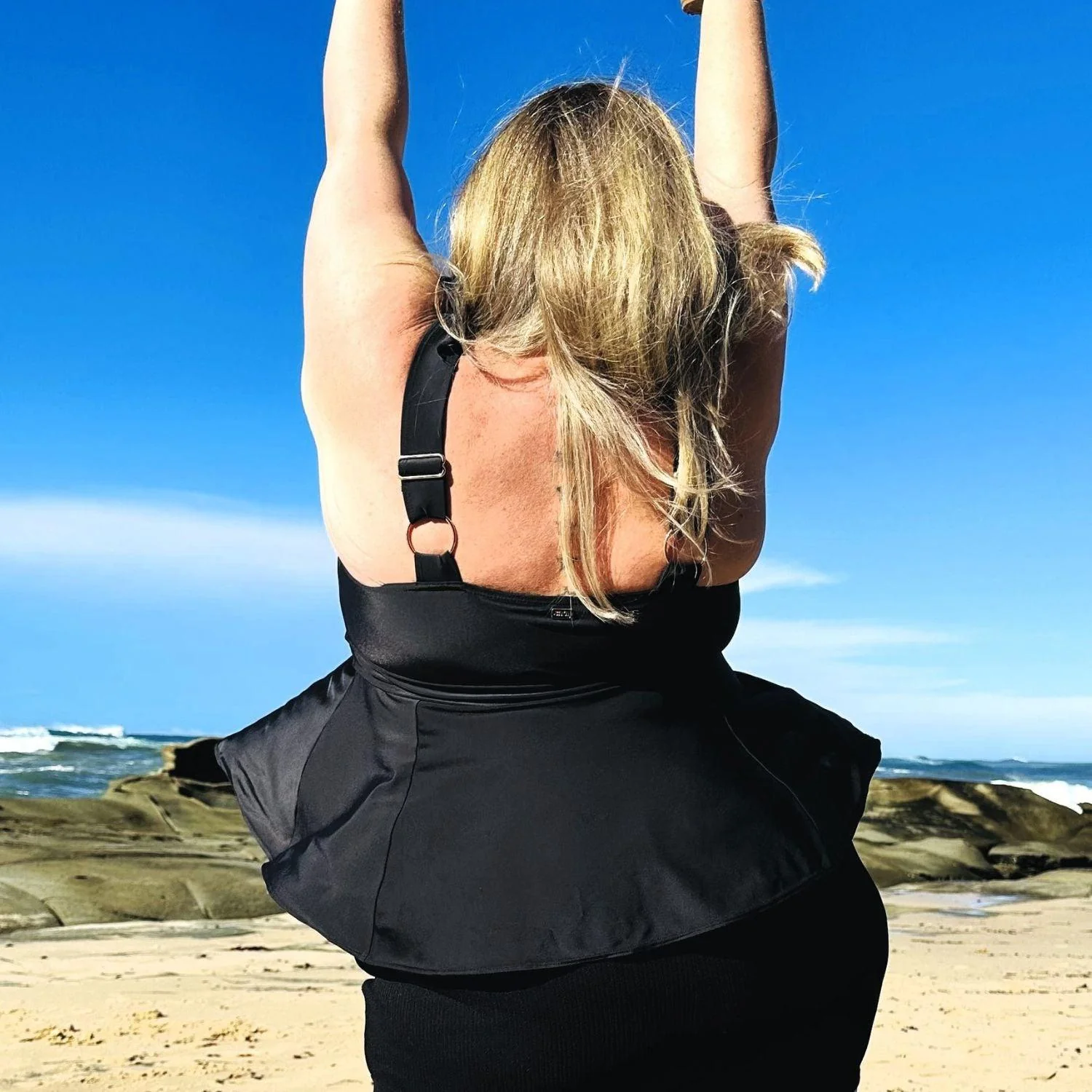 Beam Me Up Tankini Top - Black - Image 3