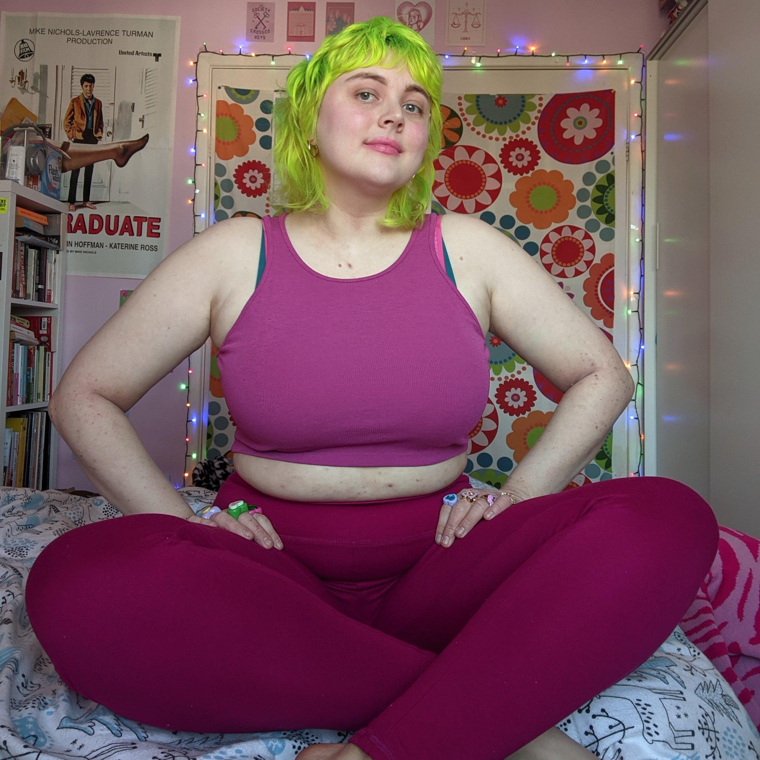 Squat Proof Long Leggings - Raspberry Pie - Image 12