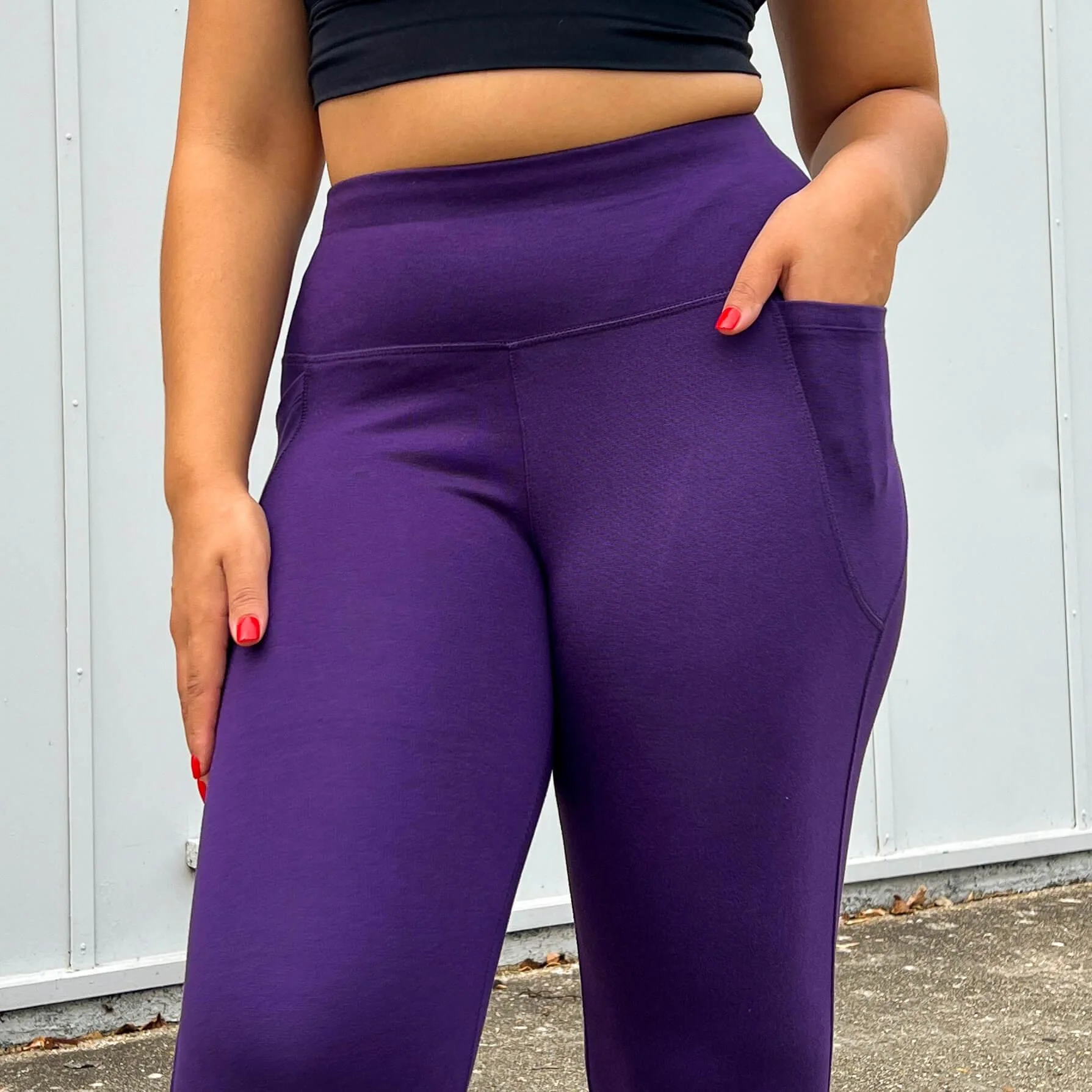 Squat Proof Long Leggings - Suffragette Purple - Image 10