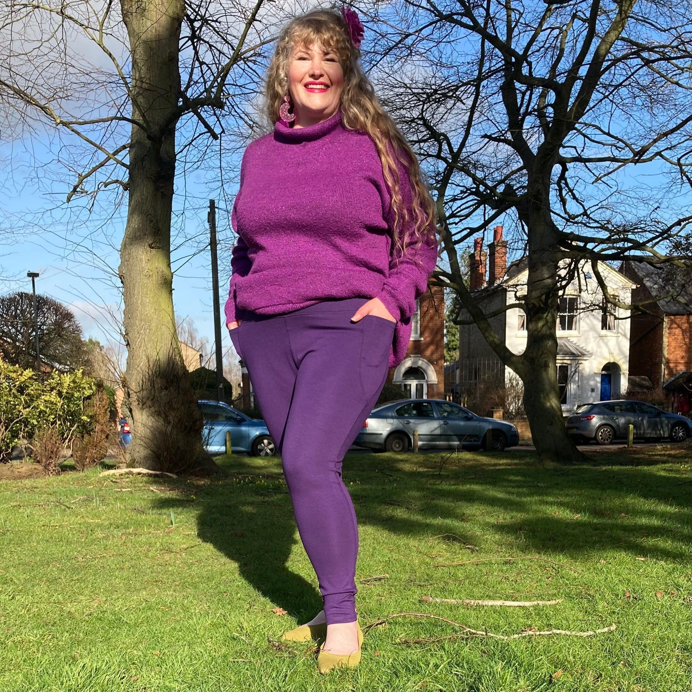 Squat Proof Long Leggings - Suffragette Purple - Image 11