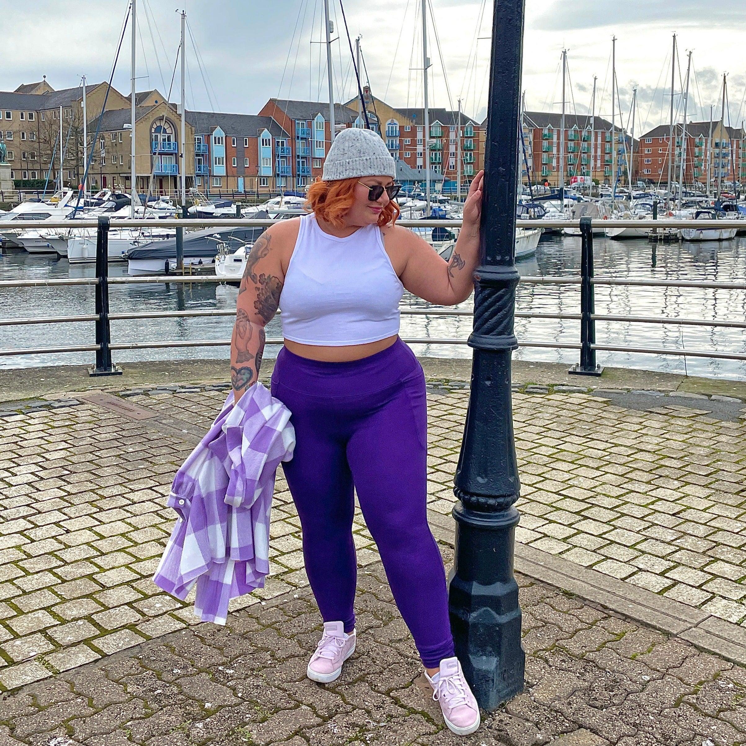 Squat Proof Long Leggings - Suffragette Purple - Image 5