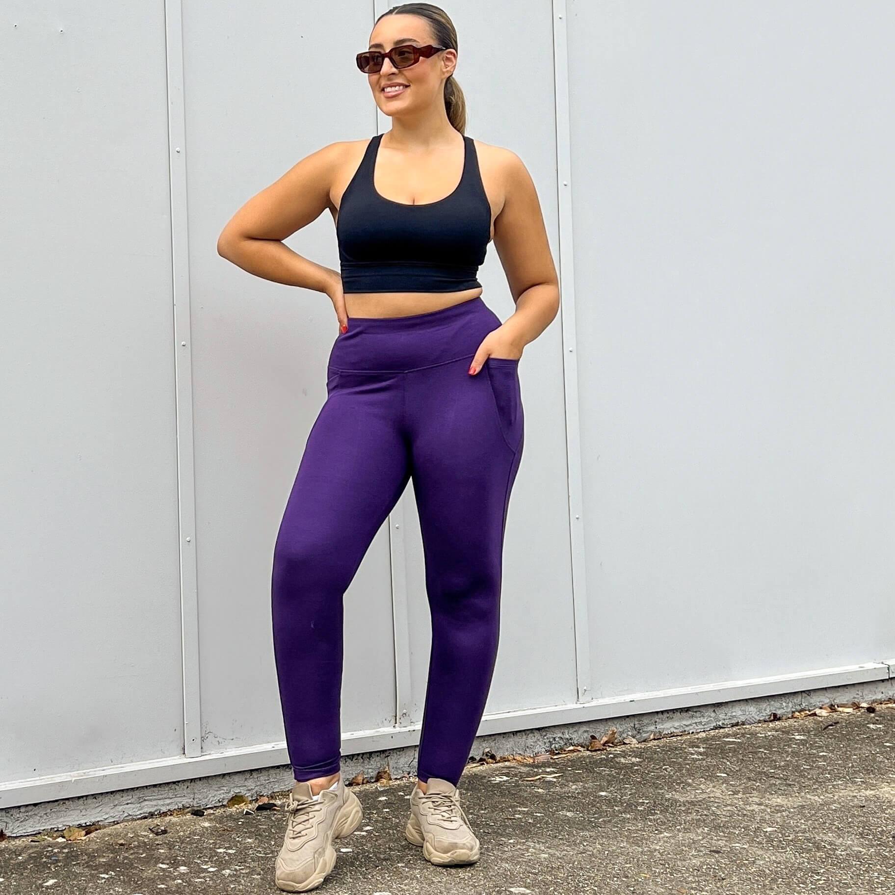 Squat Proof Long Leggings - Suffragette Purple - Image 7