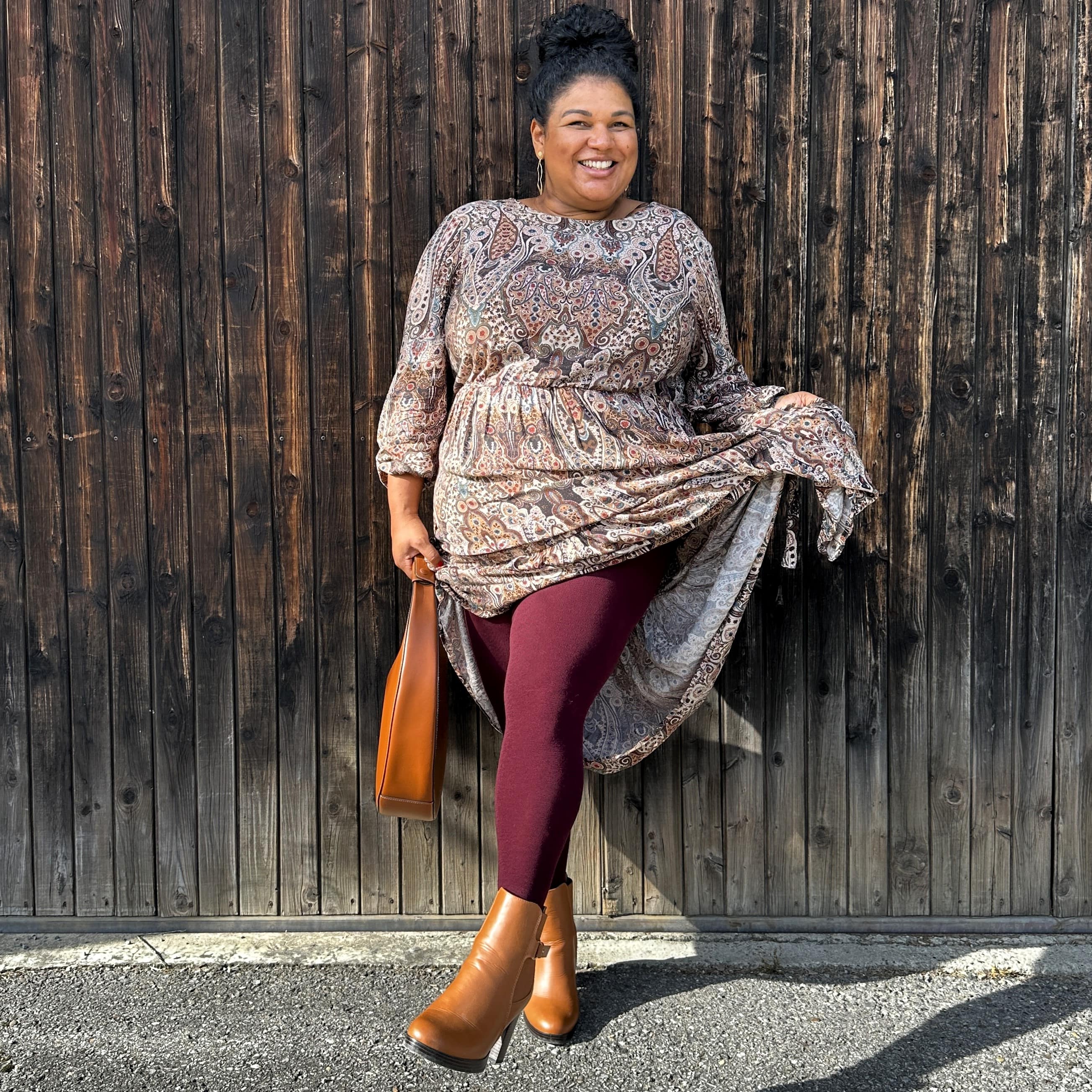 Merino Wool Tights - Red Velvet Cake - Image 5