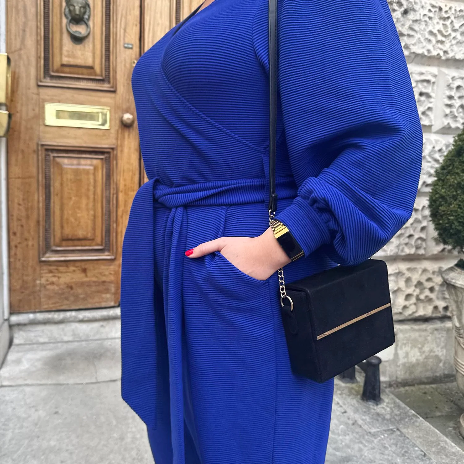 Ottoman Long Sleeve Wrap Jumpsuit - Aretha - Image 13