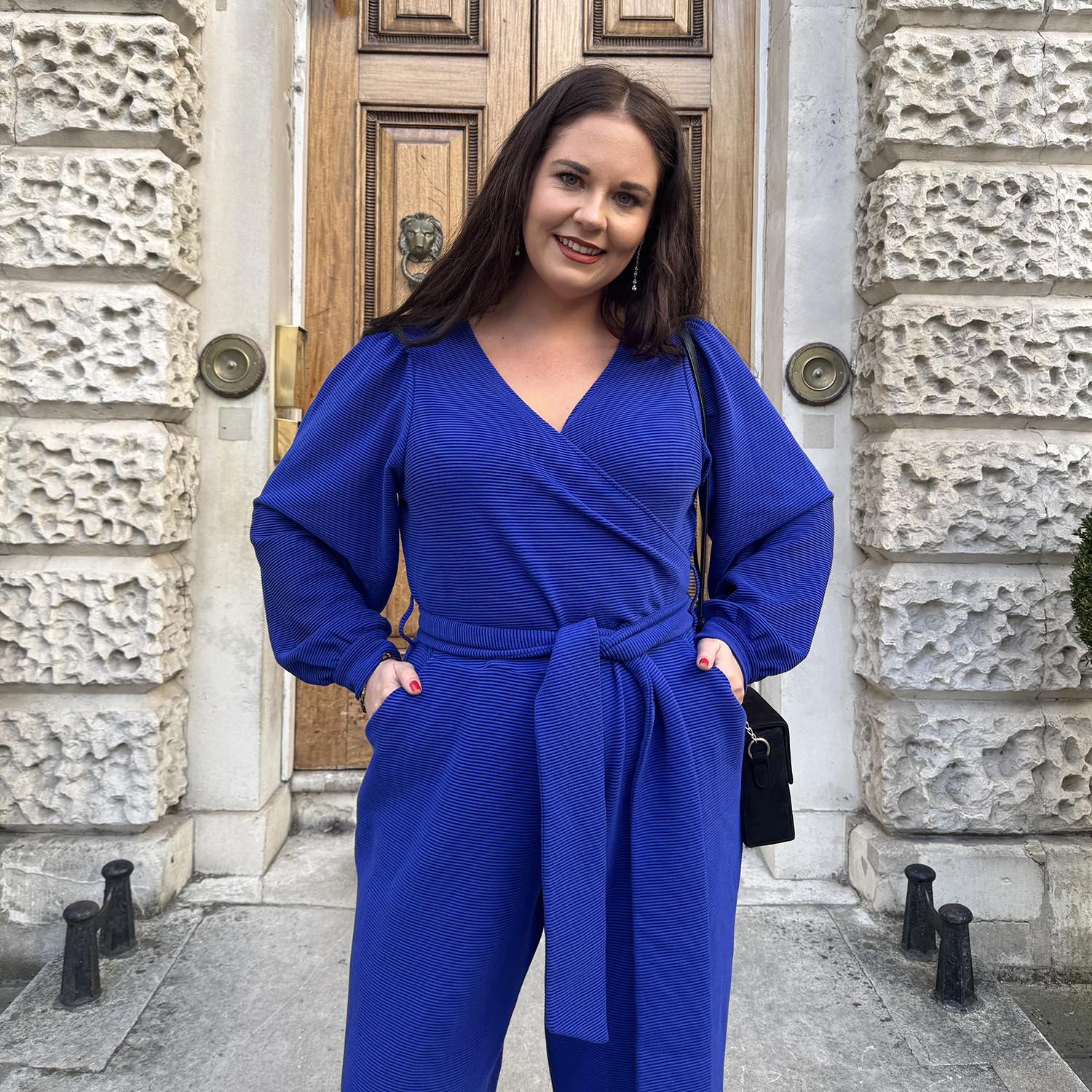 Ottoman Long Sleeve Wrap Jumpsuit - Aretha - Image 5