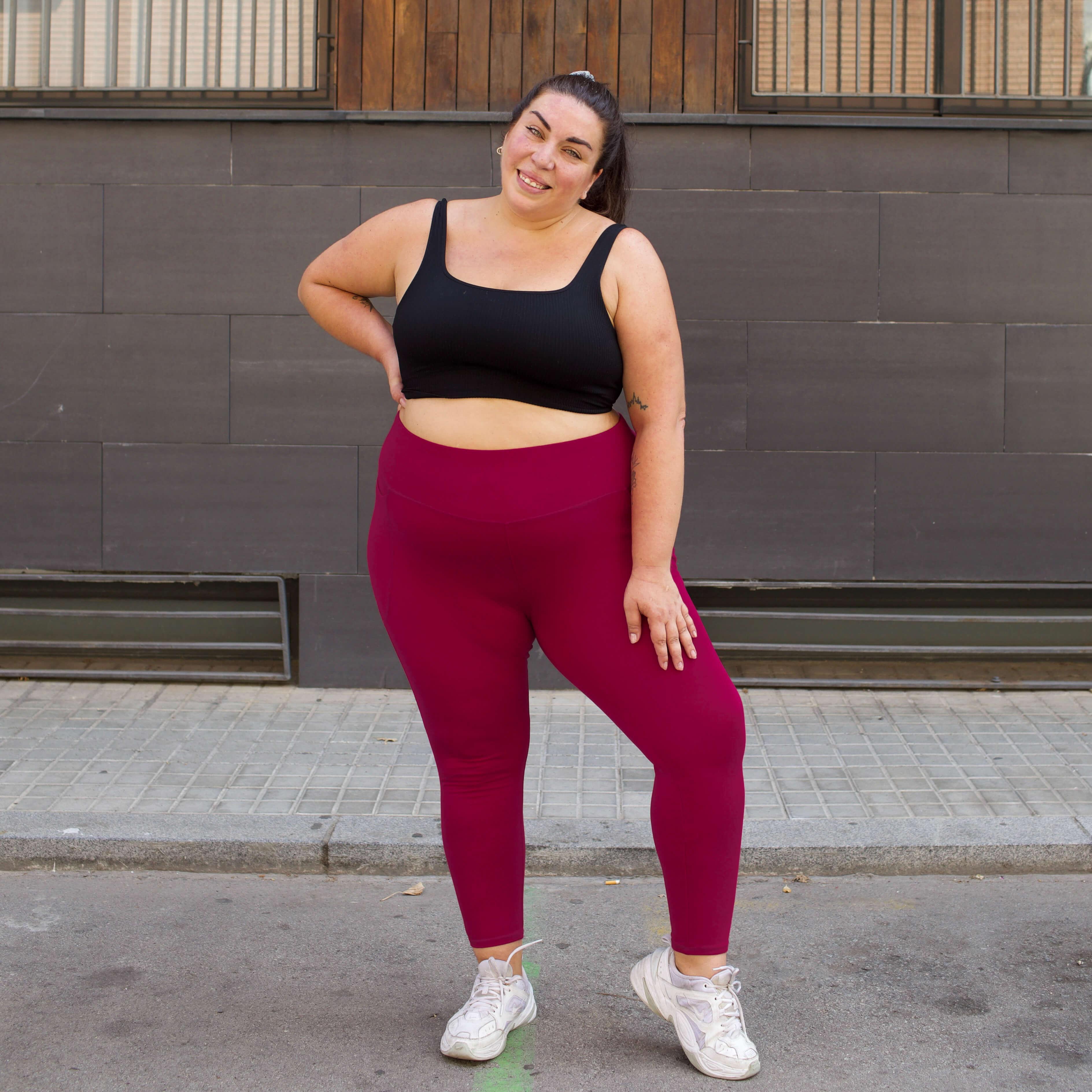 Squat Proof Short Leggings - Raspberry Pie - Image 12