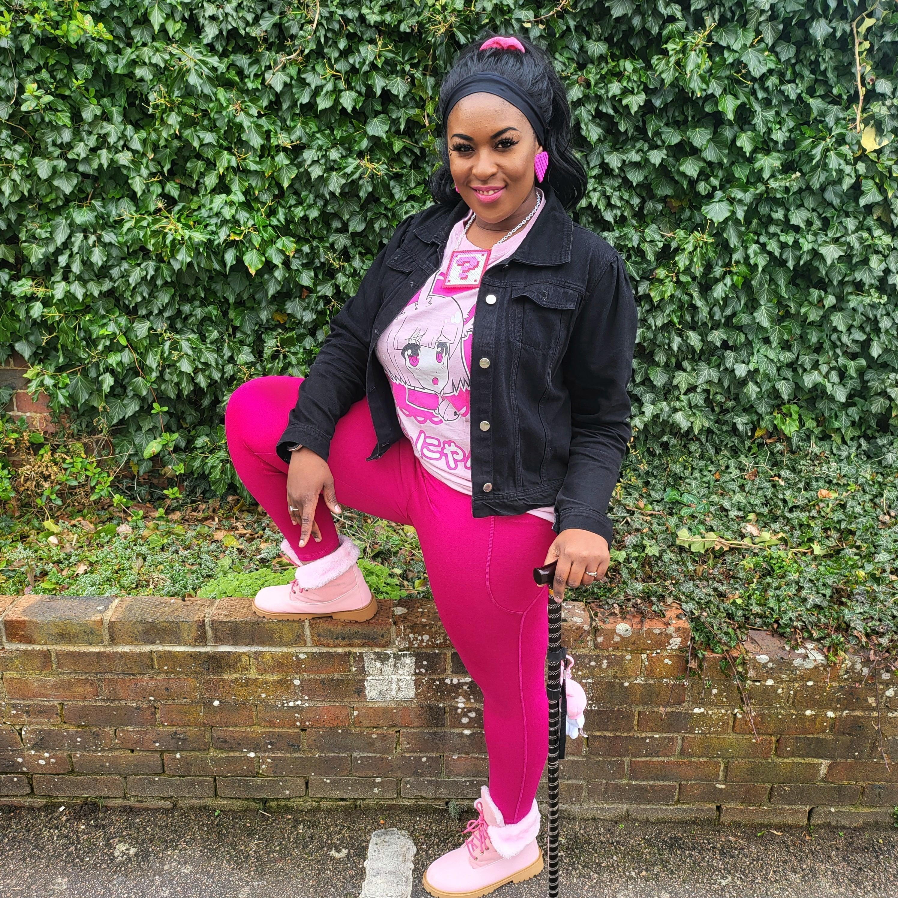 Squat Proof Short Leggings - Raspberry Pie - Image 17