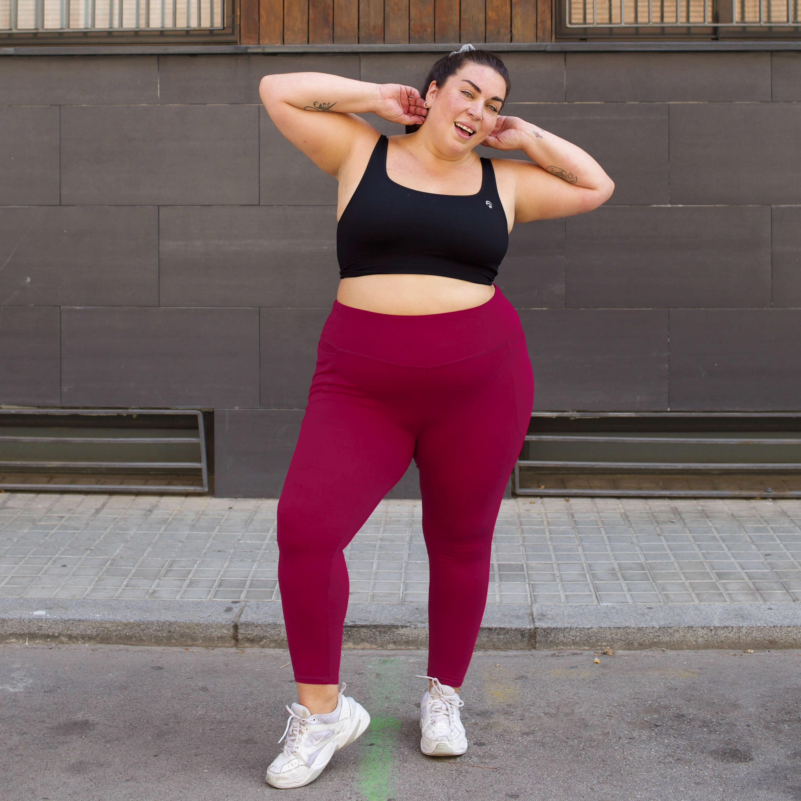 Squat Proof Short Leggings - Raspberry Pie - Image 6
