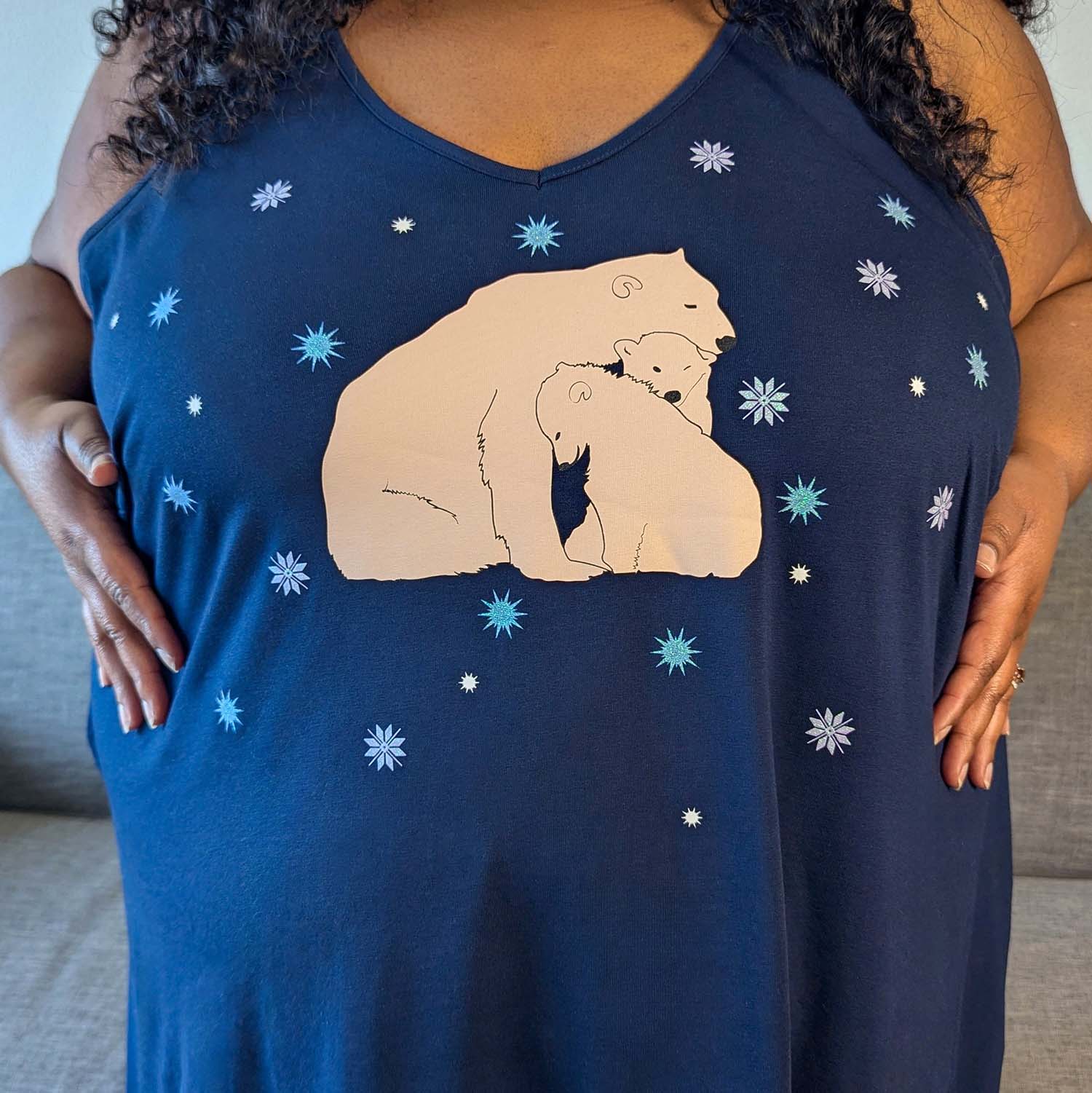 Organic Cotton Short Nightdress - Polar Snuggles - Image 3