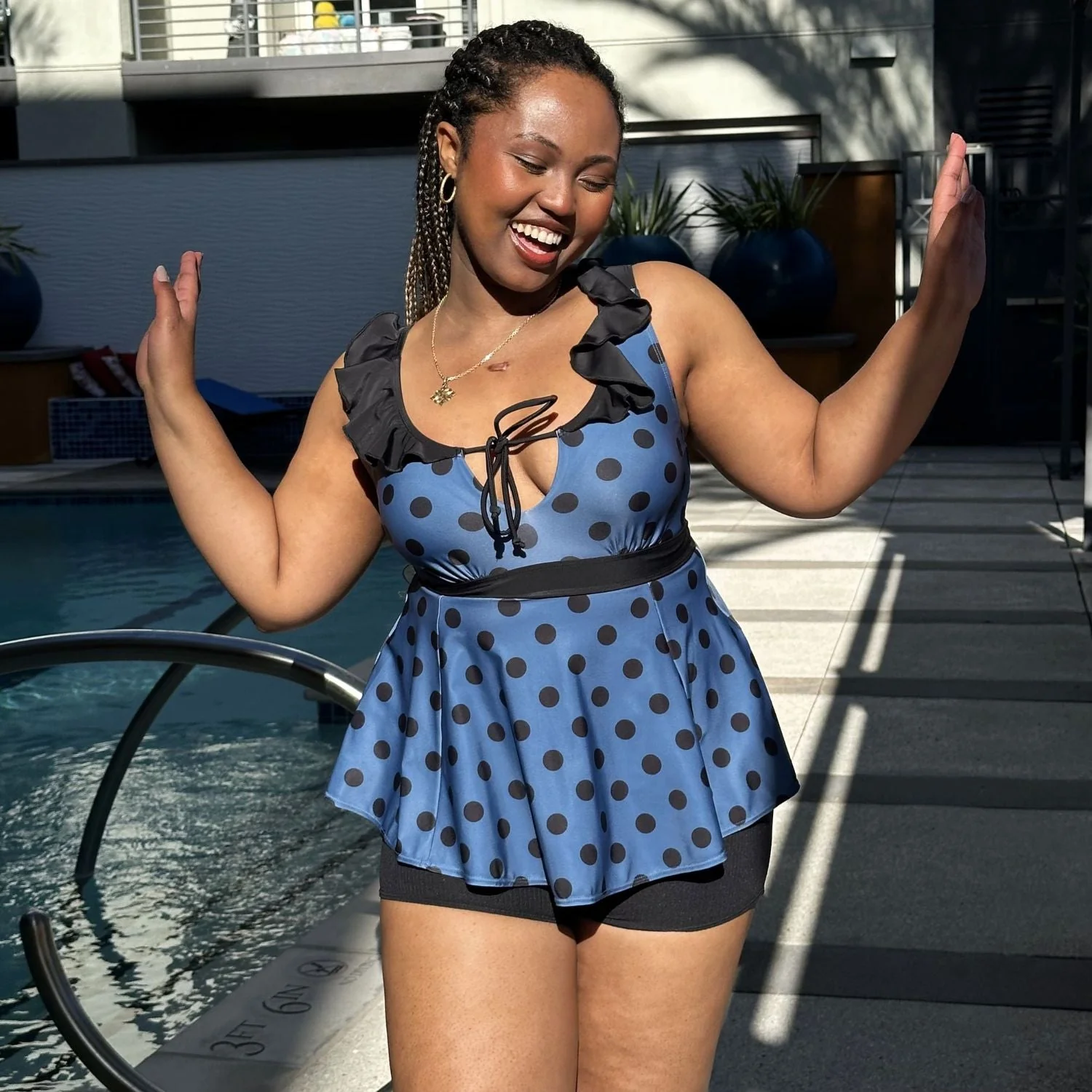 Beam Me Up Tankini Top - Polka - Image 11